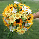 Bridal Bridesmaid Flower Girl Sunflower Bouquet Rustic Wedding Decoration