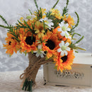 Bridal Bridesmaid Flower Girl Sunflower Bouquet Rustic Wedding Decoration