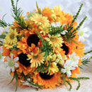 Bridal Bridesmaid Flower Girl Sunflower Bouquet Rustic Wedding Decoration