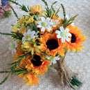 Bridal Bridesmaid Flower Girl Sunflower Bouquet Rustic Wedding Decoration