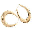 1 Pair Chunky Large Bamboo Earring Hoop Hip Hop Gold Round Circle Earring