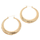 Women Gold Tone Lady's 70mm Hoop Earrings Big Circle Earrings Jewelry Gift