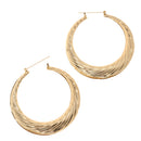 Women Gold Tone Lady's 70mm Hoop Earrings Big Circle Earrings Jewelry Gift