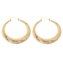 Women Gold Tone Lady's 70mm Hoop Earrings Big Circle Earrings Jewelry Gift
