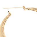 Women Gold Tone Lady's 70mm Hoop Earrings Big Circle Earrings Jewelry Gift