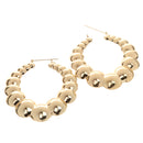 Women Big Round Hoop Dangle Earrings Engagement Chic Chunky Earrings
