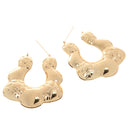 1 Pair Gold Big Hoop Large Circle Earrings Women Lady Statement Earrings