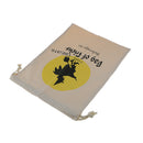 Canvas Flying Broom Witch Candy Bags Drawstring Sack Halloween Party Supplies D