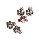 5pcs Charm Bracelet Beads Vintage Silver Xmas Santa Charm For Bracelet