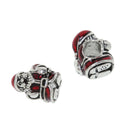 5pcs Charm Bracelet Beads Vintage Silver Xmas Santa Charm For Bracelet