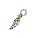 5pcs Wing Charms Gold Plated Heart Silver Beads fit for European Bracelet