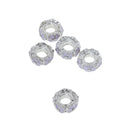 Crystal Rhinestone Charm Beads for Bracelet Necklace Jewelry Making Pack of 5