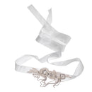 Elegant Wedding Bridal Bridesmaid Sash Belt Dress Decoration Crystal Pearl Waistband Long Satin