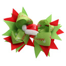 Xmas Hat Boutique Bow Ribbon Hair Bow Clips for Women Toddlers Kids Baby Girls