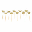 Glitter Paper Crown Shape Cake Topper Pick Wedding Party Favor Decoration Pack of 20