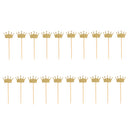 Glitter Paper Crown Shape Cake Topper Pick Wedding Party Favor Decoration Pack of 20