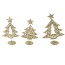 Gold Glitter Bling Christmas Tree Xmas Table Ornament Holiday New Year Decor