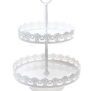 Novelty Cupcake Stand Wedding Party Supplies Cake Display Decor White 2-Tier