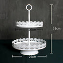 Novelty Cupcake Stand Wedding Party Supplies Cake Display Decor White 2-Tier