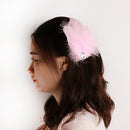 Pink Feather Headdress Fascinator Hair Clip Wedding Bridal Hair Accessory