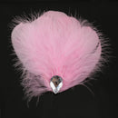 Pink Feather Headdress Fascinator Hair Clip Wedding Bridal Hair Accessory