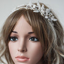 Wedding Bridal Bridesmaid Diamante Real Pearl Headband Handmade Headpiece