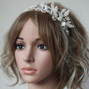 Wedding Bridal Bridesmaid Diamante Real Pearl Headband Handmade Headpiece