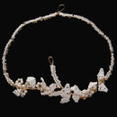 Wedding Bridal Bridesmaid Diamante Real Pearl Headband Handmade Headpiece