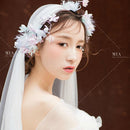 Fashion Elegent Wedding Bridal Veil with Feather Hair Clip Hair Decoration