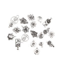 Pack of 20 Vintage Jewelry Charms Flower Pendants for DIY Jewelry Craft Xmas Gift