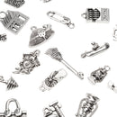 Pack of 30 Vintage Jewelry Charms Family Pendants for DIY Jewelry Craft Xmas Gift