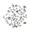 Pack of 60 Vintage Tibetan Multi Animals Theme Charms Pendants DIY Jewelry Making