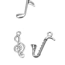 Pack of 14 Vintage Musical Instrument Charms Pendants DIY Jewelry Making Craft
