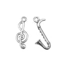 Pack of 14 Vintage Musical Instrument Charms Pendants DIY Jewelry Making Craft