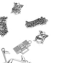 Pack of 14 Vintage Musical Instrument Charms Pendants DIY Jewelry Making Craft