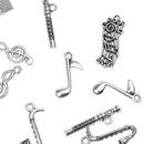 Pack of 14 Vintage Musical Instrument Charms Pendants DIY Jewelry Making Craft