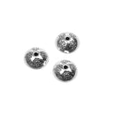 Pack of 20 Antique Silver Flower Loose Beads DIY Necklace Bracelet Jewelry Craft