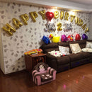 Pretty Happy Birthday Letters Design Foil Balloons Birthday Party Supplies Bright Gold