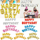 Pretty Happy Birthday Letters Design Foil Balloons Birthday Party Supplies Bright Gold