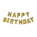 Pretty Happy Birthday Letters Design Foil Balloons Birthday Party Supplies Matte Gold