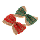 Hessian Burlap Bowknot Rustic Shabby Wedding Craft Making Decoration Pack of 8
