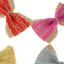 Hessian Burlap Bowknot Rustic Shabby Wedding Craft Making Decoration Pack of 8