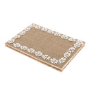 Vintage Wedding Burlap Hessian Lace Flower Pearl Guest Book