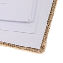 Natural Hessian Burlap Rustic Wedding Guest Book with Lace Flower Pearl Decor