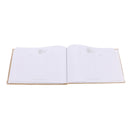 Natural Hessian Burlap Rustic Wedding Guest Book with Lace Flower Pearl Decor