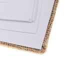 Jute Hessian Burlap Rustic Wedding Guest Book with Lace Flower Pearl Decor