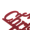 Plastic Red Pick Merry Christmas Cake Topper Xmas Decorations