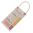 Home Wood Pencil Letters Printed Hanging Wall Signs Plaque