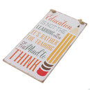 Home Wood Pencil Letters Printed Hanging Wall Signs Plaque