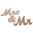 Rustic Mr & Mrs Wooden Letters Wedding Standing Sign Decor Table Centerpiece